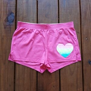 Joe Boxer size S bright pink rainbow heart lounge sleep shorts